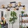 Koyoto Taklampa, kullampa Amber, Krom, Rökfärger, 10-ljuskällor