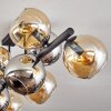 Koyoto Taklampa, kullampa Amber, Krom, Rökfärger, 10-ljuskällor