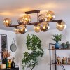 Koyoto Taklampa, kullampa Amber, Krom, Rökfärger, 10-ljuskällor
