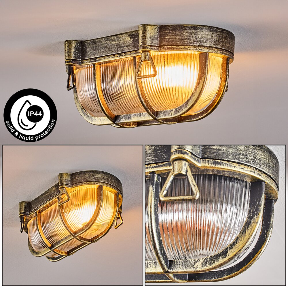 Godel Taklampa för utomhusbruk, Taklampa Guld, Svart, 1-ljuskällor main product photo