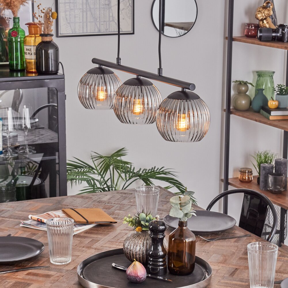 Koyoto Pendellampa, kullampa, Pendelbelysning Klart, Rökfärger, 3-ljuskällor main product photo