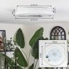 Hafdhem Taklampa LED Silver, 1-ljuskällor, Fjärrkontroll
