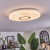 Hafdhem Taklampa LED Silver, 1-ljuskällor, Fjärrkontroll