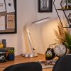 Tykby Skrivbordslampa, Bordslampa, Läslampa LED Silver, Vit, 1-ljuskällor