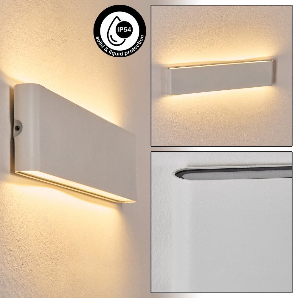 Gamas vägglampa utomhus, badrumslampa, Vägglampa, Väggspotlight Vit, 1-ljuskällor main product photo