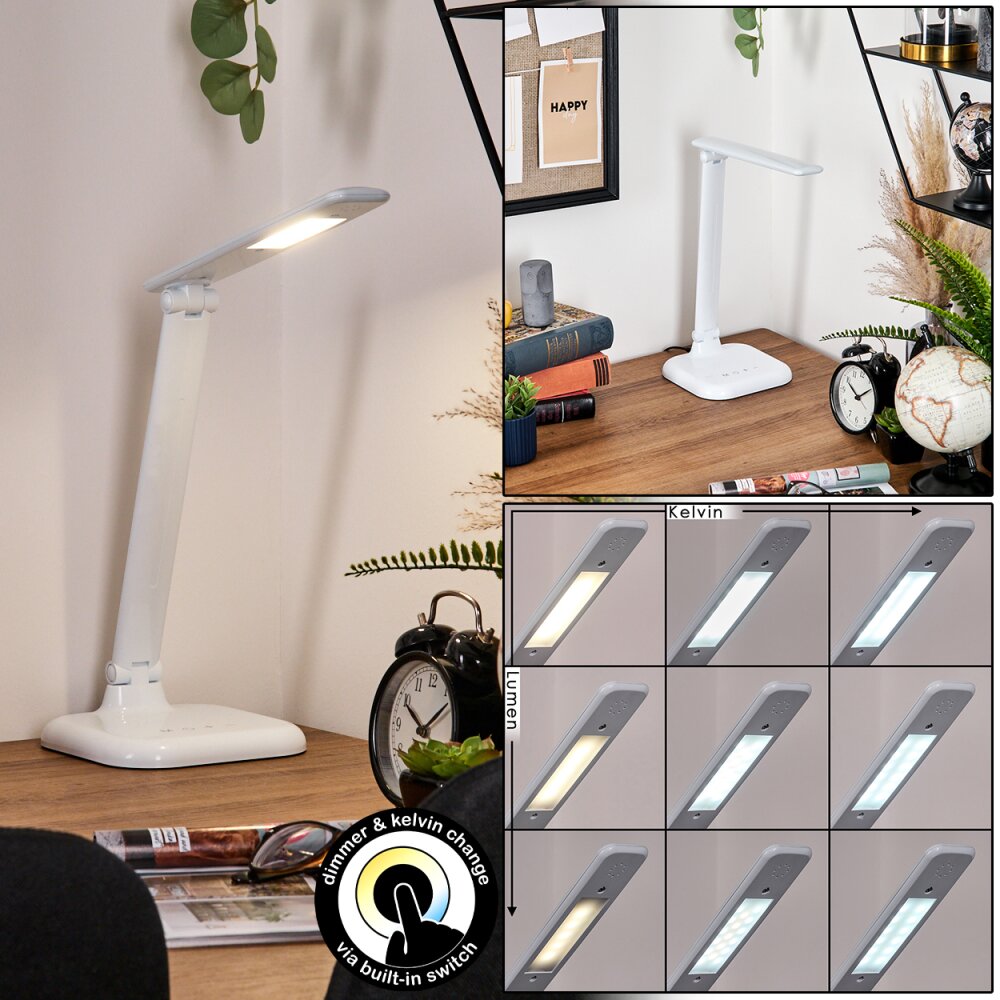 Munkdrup Bordslampa, Läslampa LED Vit, 1-ljuskällor main product photo