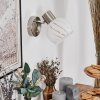 Dysted kullampa, Vägglampa, Väggspotlight Nickel matt, 1-ljuskällor