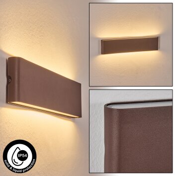 Gamas vägglampa utomhus, badrumslampa, Vägglampa, Väggspotlight Rostfärger, 1-ljuskällor