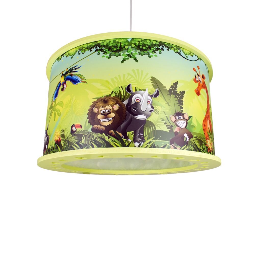 Elobra Barnbelysning WILDNIS Pendellampa Grön, 1-ljuskällor main product photo