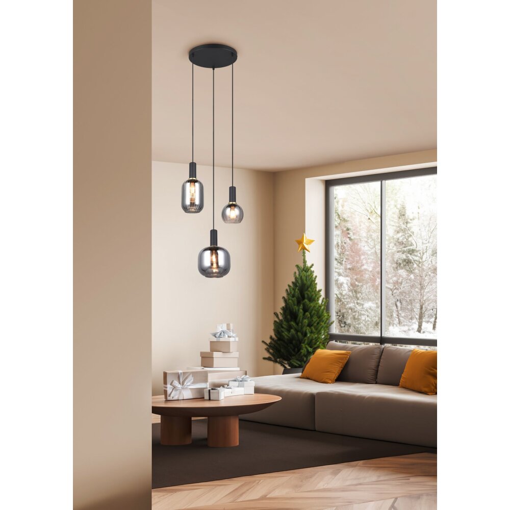 Trio Diva Pendelbelysning Svart, 3-ljuskällor main product photo