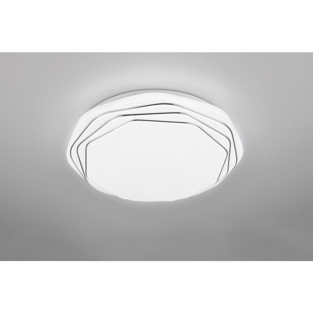 Reality Dizzy Taklampa LED Vit, 1-ljuskällor, Fjärrkontroll main product photo