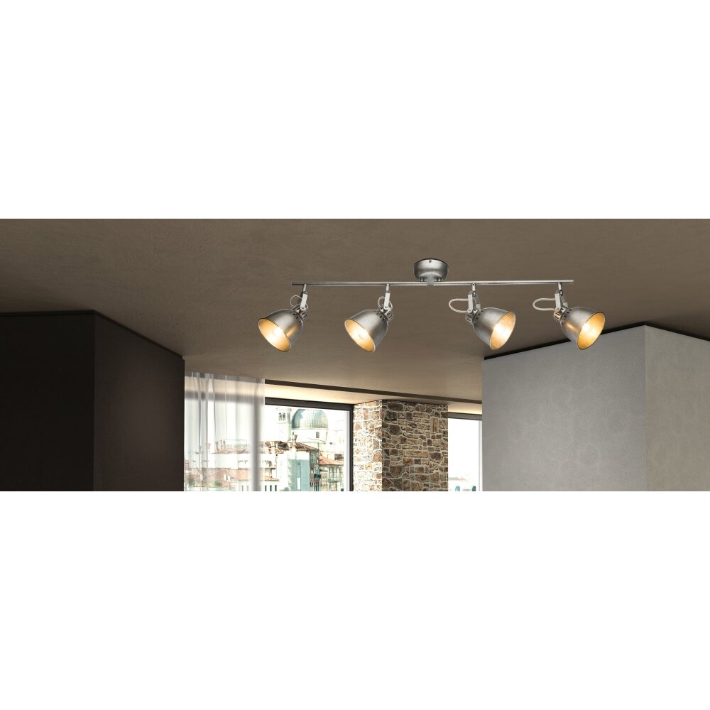 Globo Hernan Taklampa, Takstrålkastare Grått, Silver, 4-ljuskällor main product photo