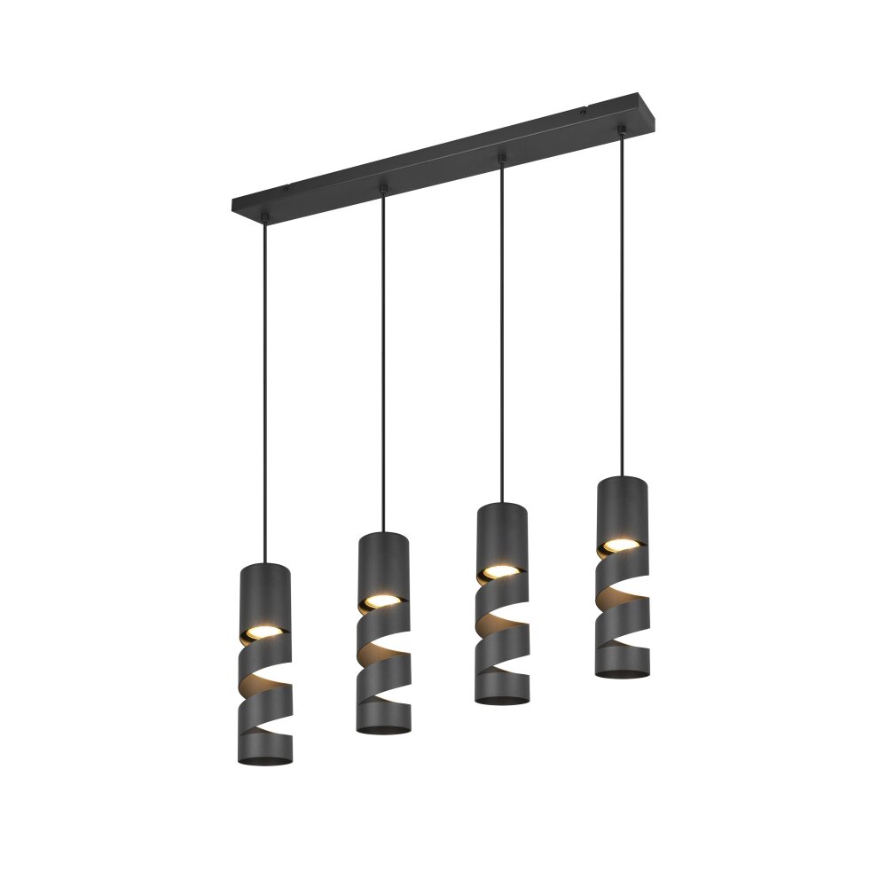 Trio Stream Pendelbelysning Svart, 4-ljuskällor main product photo