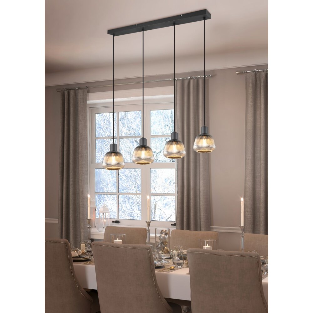 Trio Tarifa Pendelbelysning Svart, 4-ljuskällor main product photo