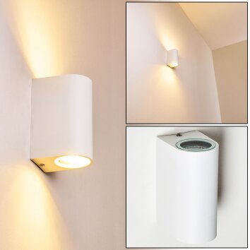 Pailly vägglampa utomhus, Vägglampa LED Vit, 2-ljuskällor