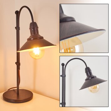 Nibyn Bordslampa Beige, Mörkbrun, 1-ljuskällor