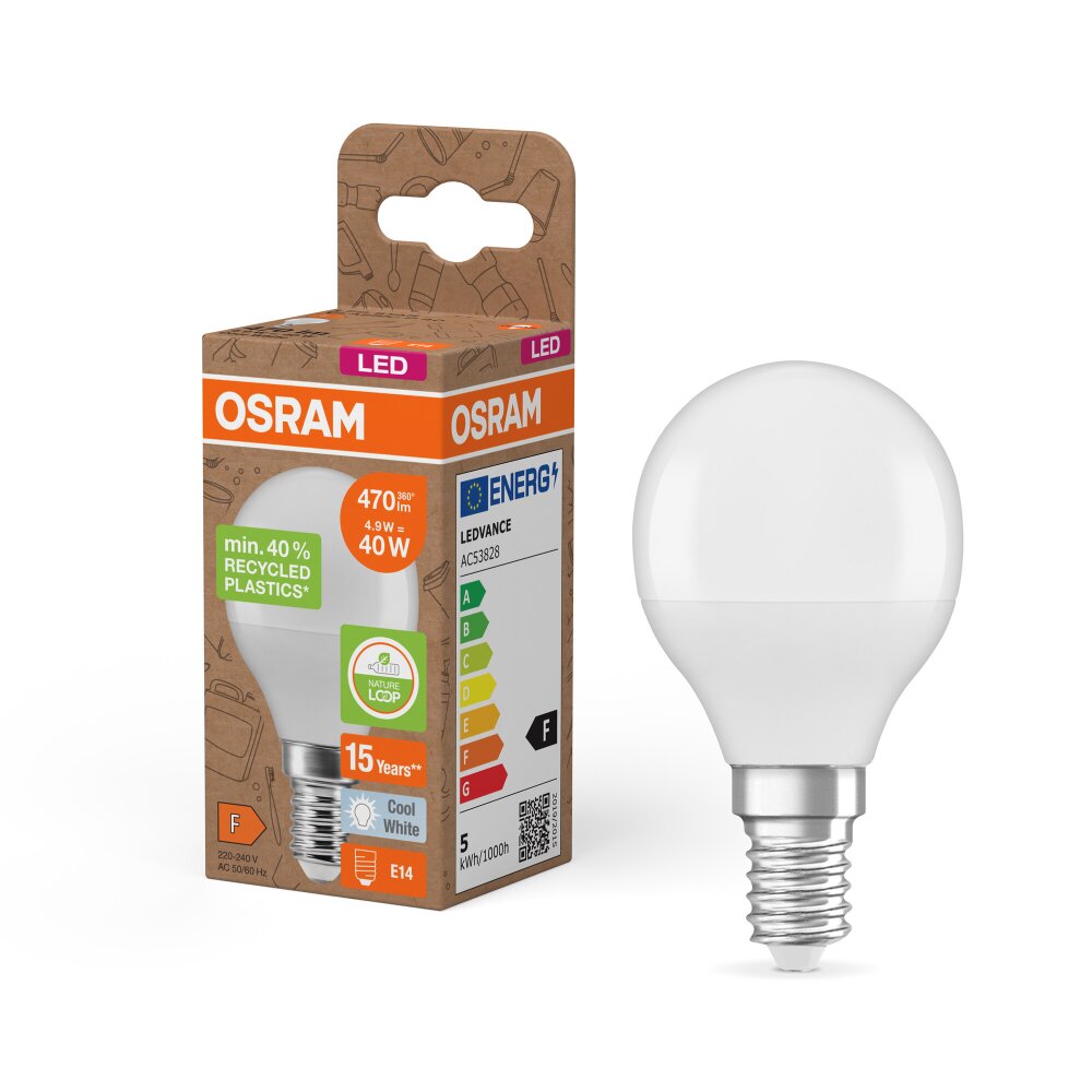 Osram E14 4.9 Watt neutralvit 470 Lumen main product photo
