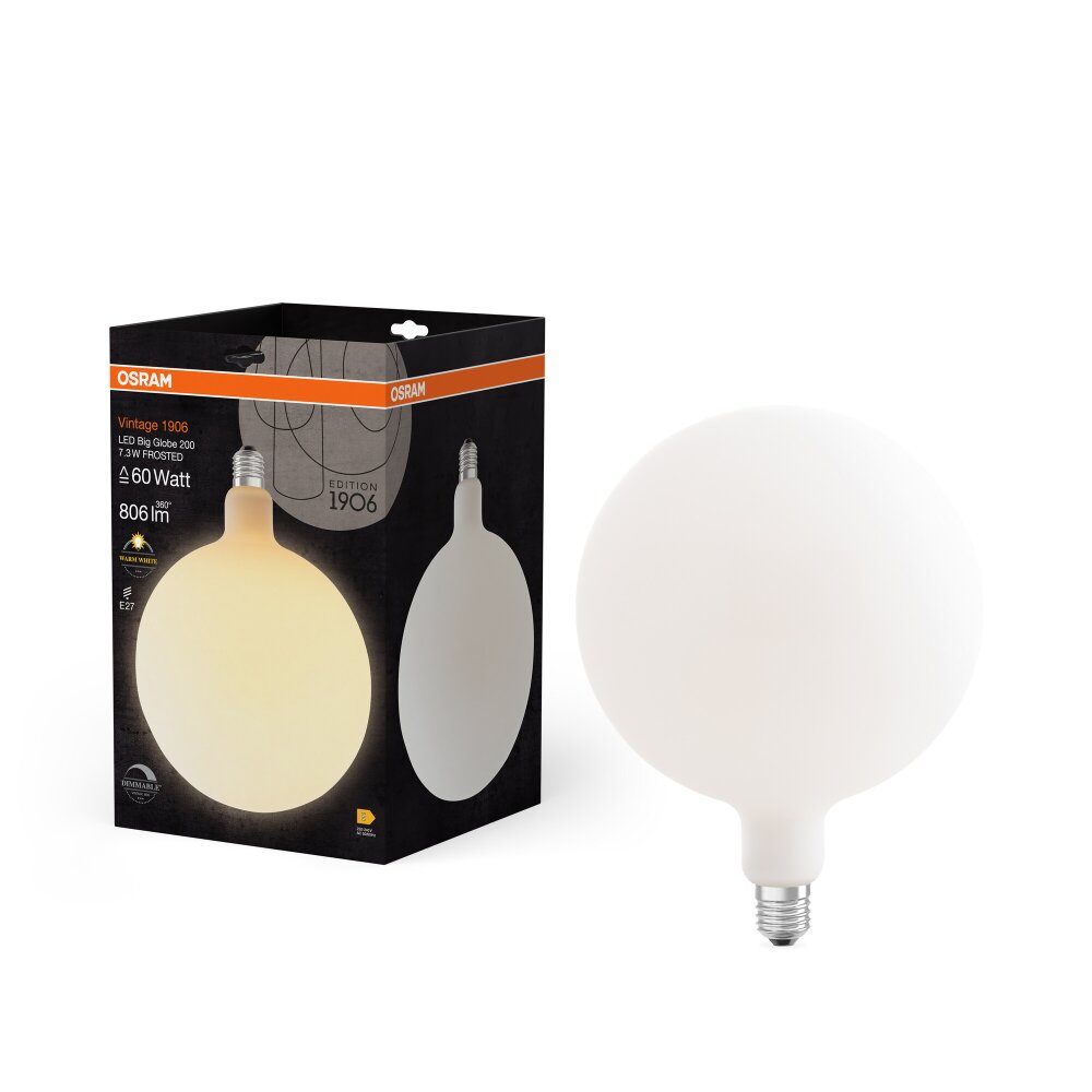 Osram E27 7.3 Watt varmvit dimbar 806 Lumen main product photo