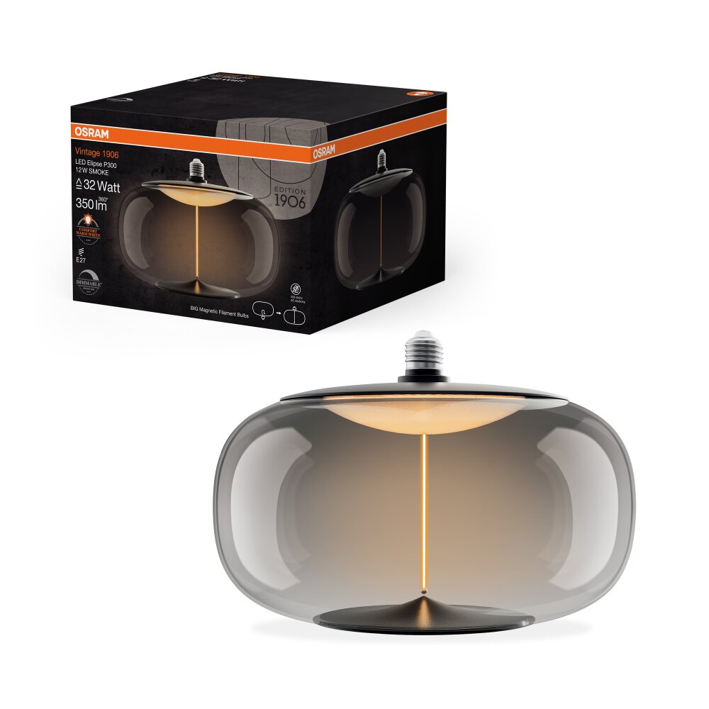 Osram E27 12 Watt varmvit dimbar 350 Lumen main product photo
