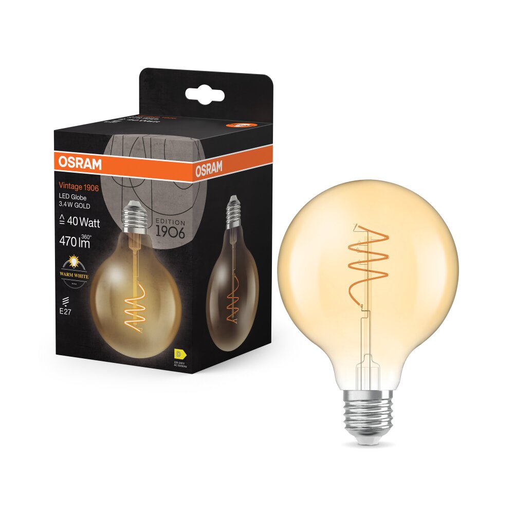 Osram E27 3.4 Watt varmvit 470 Lumen main product photo