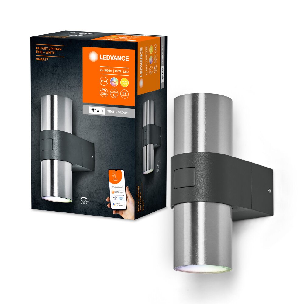 Ledvance WIF Utomhusbelysning LED Grått, 1-ljuskällor, Färgväxlare main product photo