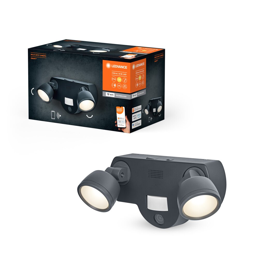 Ledvance WIF vägglampa utomhus LED Grått, 1-ljuskällor main product photo