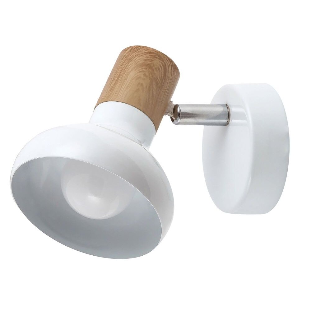 Rabalux Holly Vägglampa, Väggspotlight Trä mörkt, Vit, 1-ljuskällor main product photo