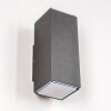 Außenwandleuchte vägglampa utomhus, Vägglampa LED Silver, 2-ljuskällor