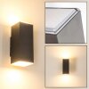 Außenwandleuchte vägglampa utomhus, Vägglampa LED Silver, 2-ljuskällor