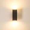 Außenwandleuchte vägglampa utomhus, Vägglampa LED Silver, 2-ljuskällor