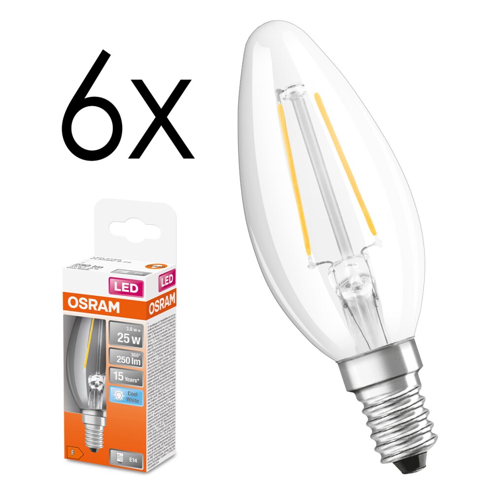 E14 LED 2.5 Watt neutralvit 250 Lumen main product photo
