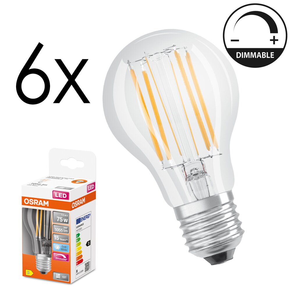 E27 LED 7.5 Watt neutralvit dimbar 1055 Lumen main product photo