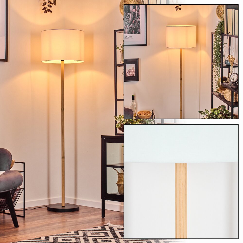 Bassagoda Golvlampa Naturfärger, Svart, 1-ljuskällor main product photo