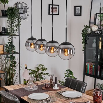 Gastor Pendellampa, kullampa, Pendelbelysning Klart, Rökfärger, 4-ljuskällor