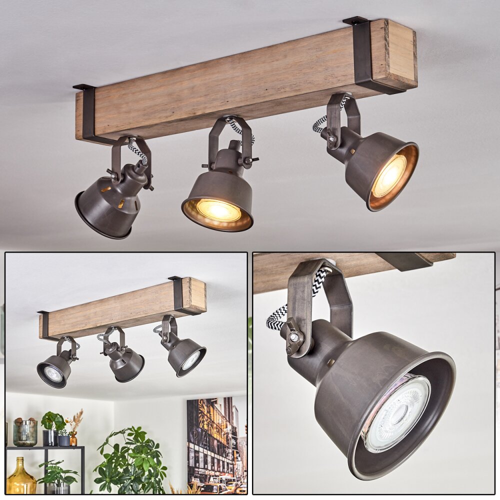 Pehefito Taklampa, Takstrålkastare Grått, Naturfärger, 3-ljuskällor main product photo