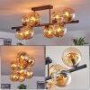 Gastor Taklampa, kullampa Amber, 8-ljuskällor