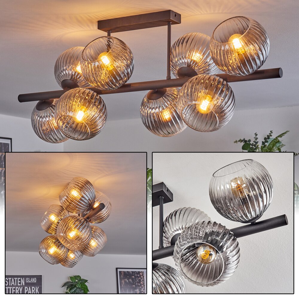 Gastor Taklampa, kullampa Klart, Rökfärger, 8-ljuskällor main product photo
