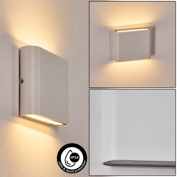 Gamas vägglampa utomhus, badrumslampa, Up & Down Lampa, Vägglampa Vit, 1-ljuskällor