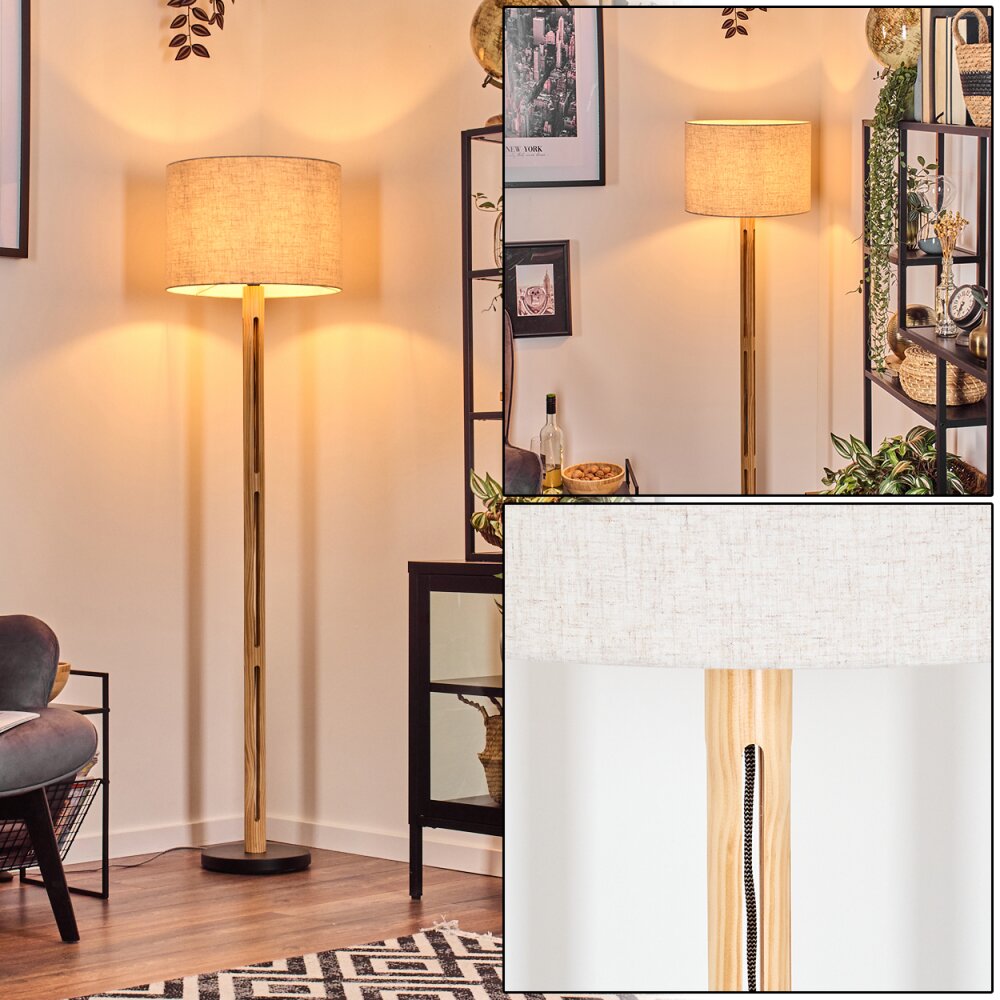 Bassagoda Golvlampa Naturfärger, Svart, 1-ljuskällor main product photo