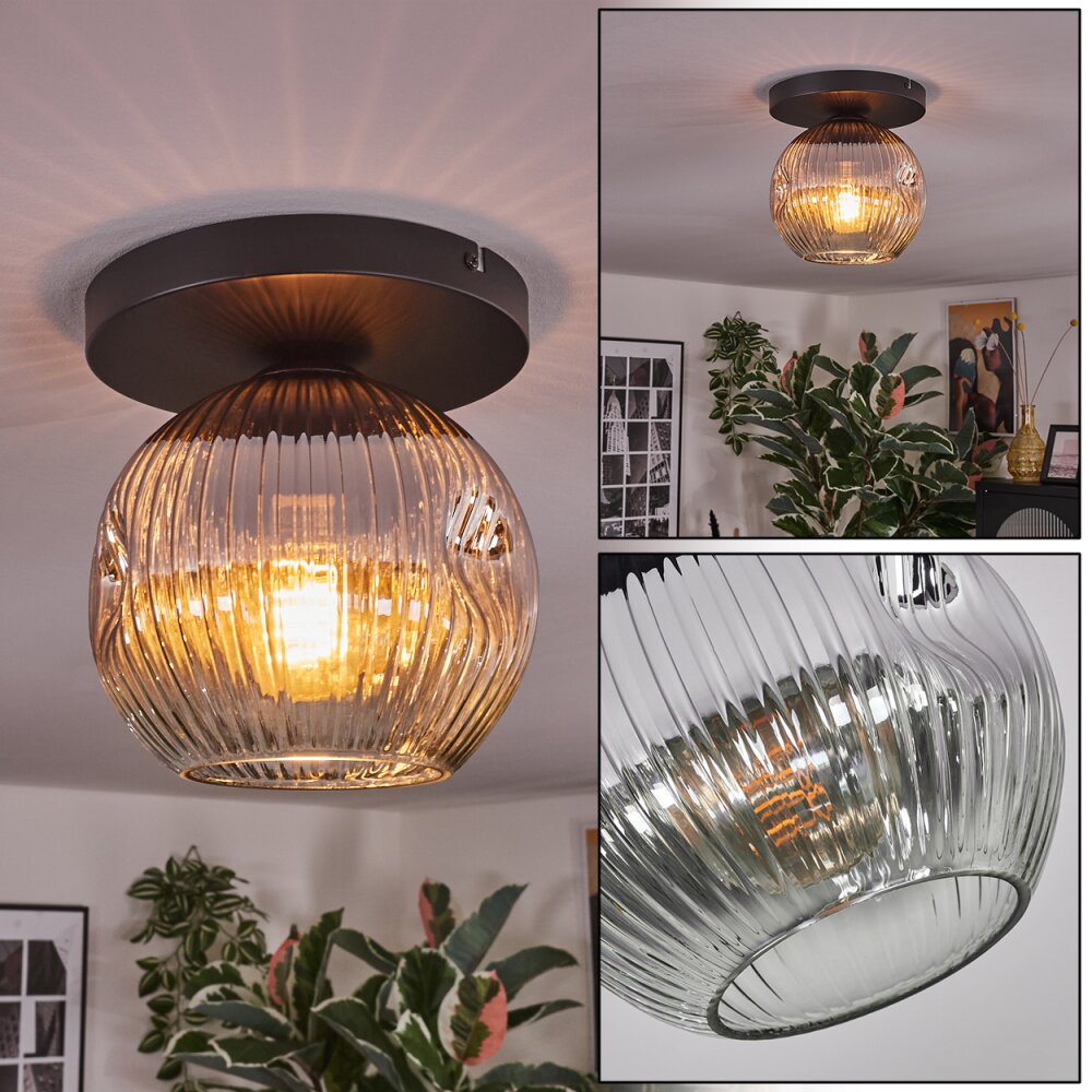 Ripoll Taklampa, kullampa Krom, Klart, Rökfärger, 1-ljuskällor main product photo