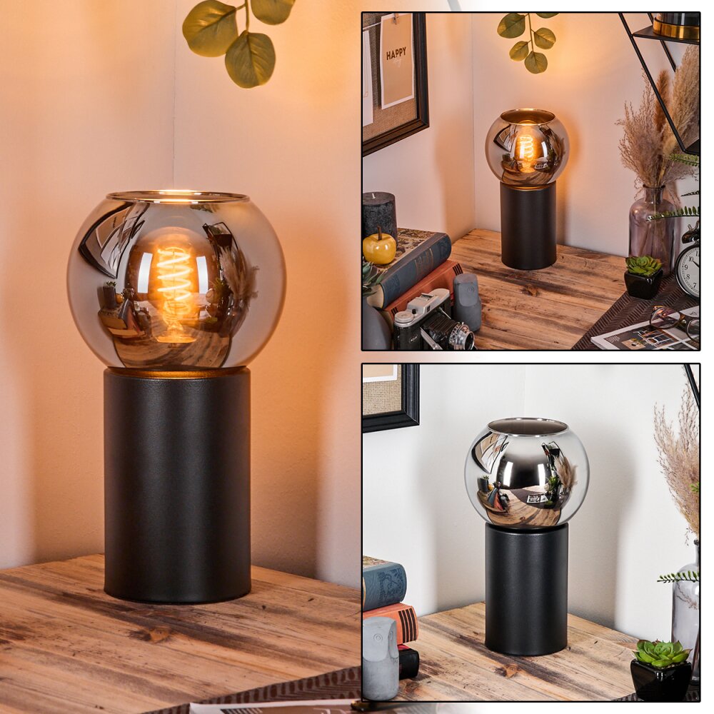 Koyoto kullampa, Skrivbordslampa, Bordslampa Krom, Rökfärger, 1-ljuskällor main product photo