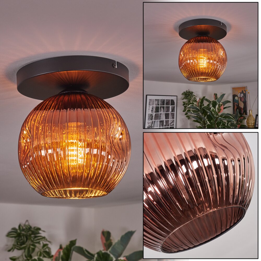 Ripoll Taklampa, kullampa Kopparfärg, 1-ljuskällor main product photo