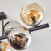 Koyoto Taklampa, kullampa Amber, Krom, Rökfärger, 8-ljuskällor