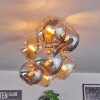 Koyoto Taklampa, kullampa Amber, Krom, Rökfärger, 8-ljuskällor