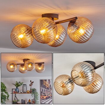Koyoto Taklampa, kullampa Amber, 4-ljuskällor