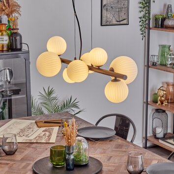 Chehalis Pendellampa, kullampa, Pendelbelysning Vit, 8-ljuskällor