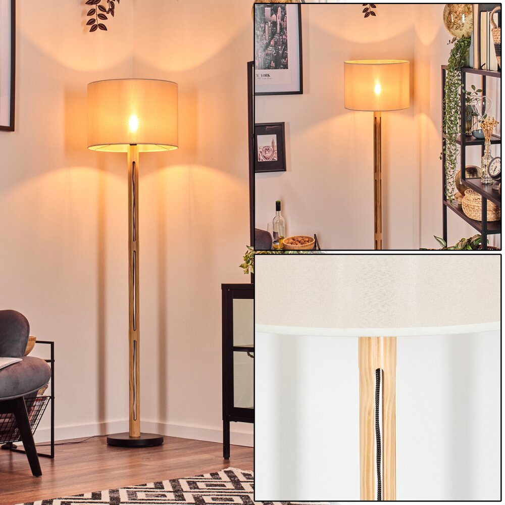 Bassagoda Golvlampa Naturfärger, Svart, 1-ljuskällor main product photo