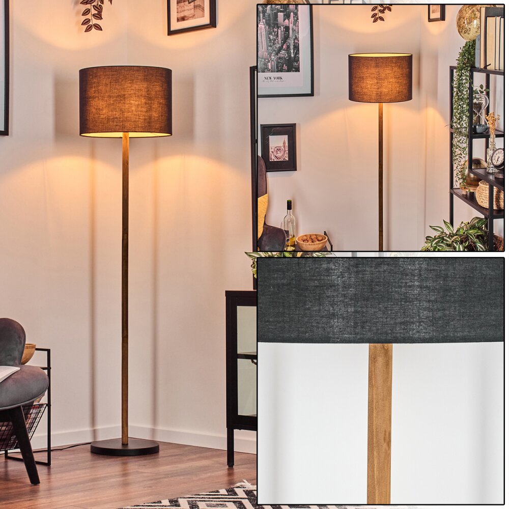 Bassagoda Golvlampa Naturfärger, Svart, 1-ljuskällor main product photo