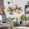 Koyoto Pendellampa, kullampa, Pendelbelysning Amber, Krom, Rökfärger, 8-ljuskällor