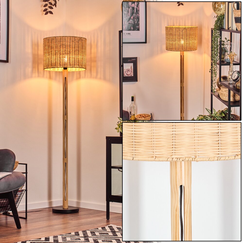 Cavaca Golvlampa Naturfärger, Svart, 1-ljuskällor main product photo